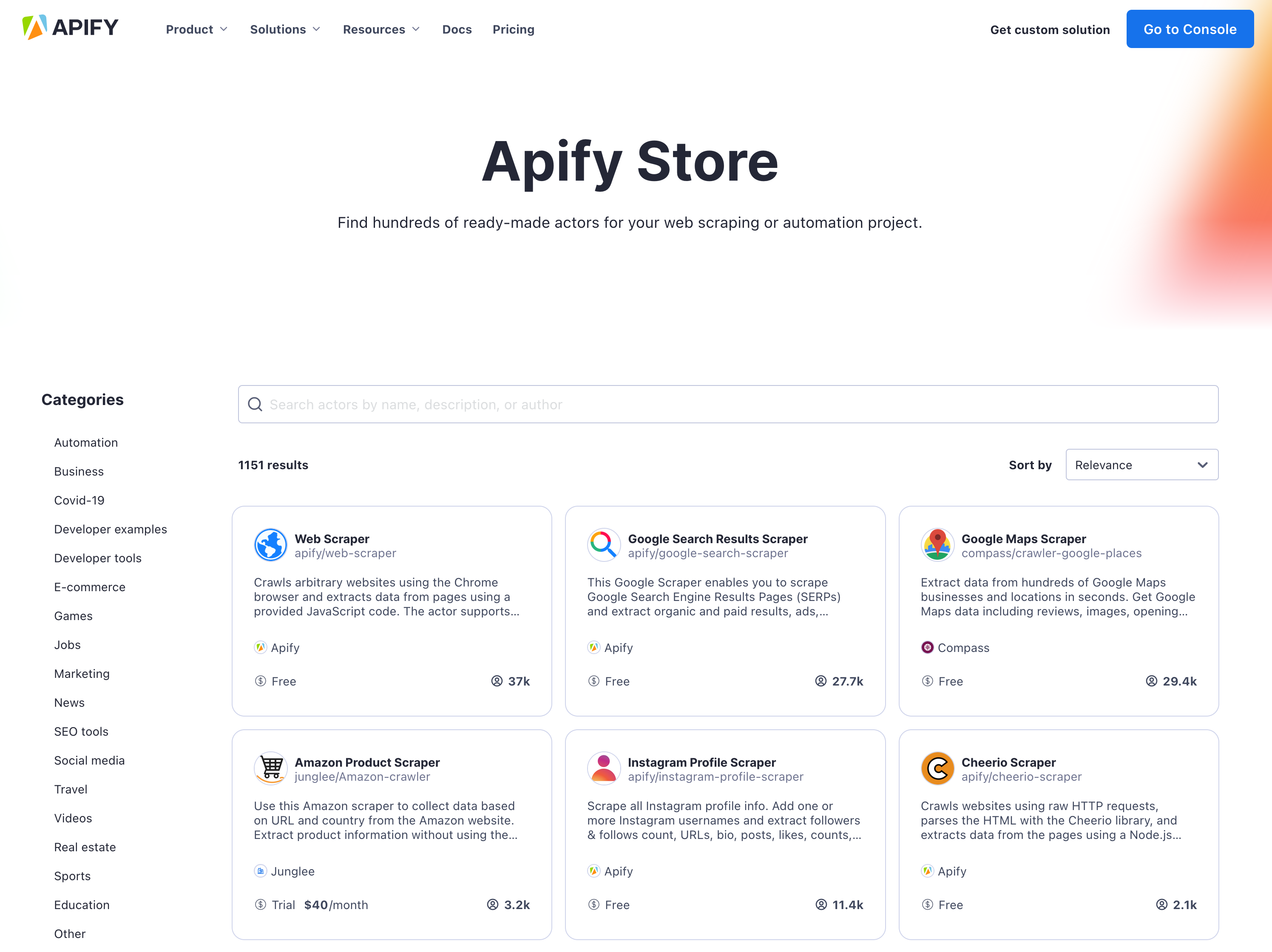 Apify Store